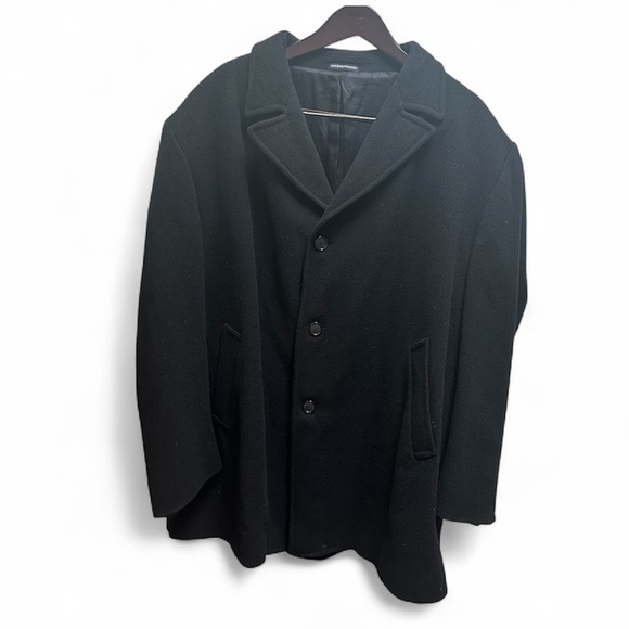 Ralph Lauren Coat Winter Overcoat Black Dressy Blue Label Fully Lined Size 50R